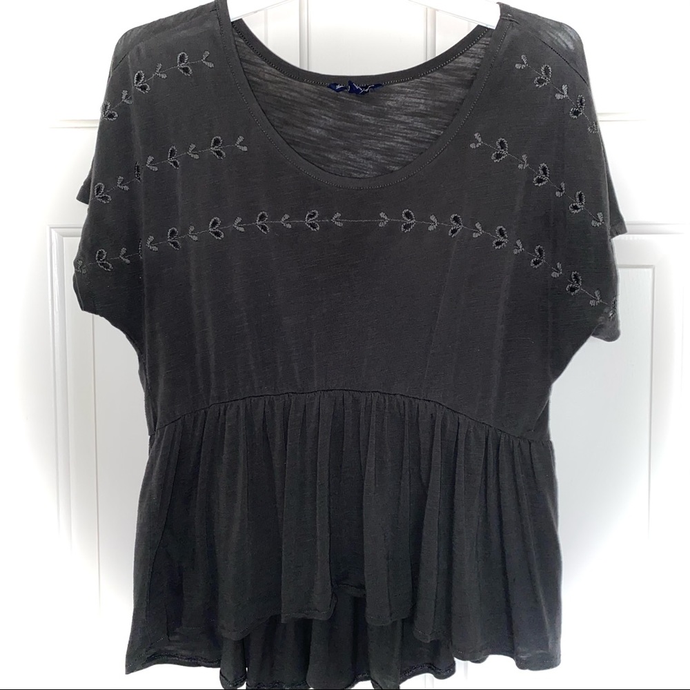 Grey peplum top
